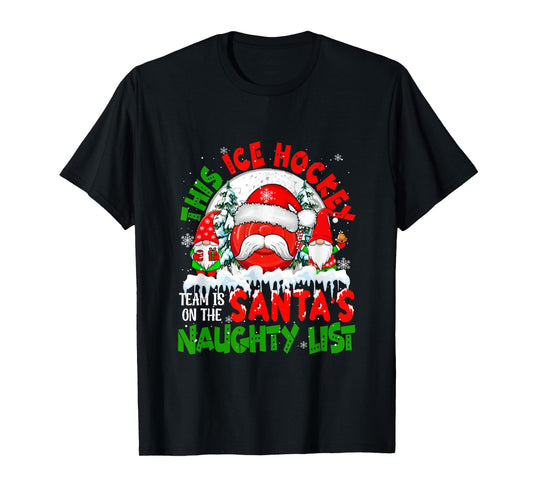 Disc Golf Team is On Santa's Xmas Naughty List Funny Players T-Shirt