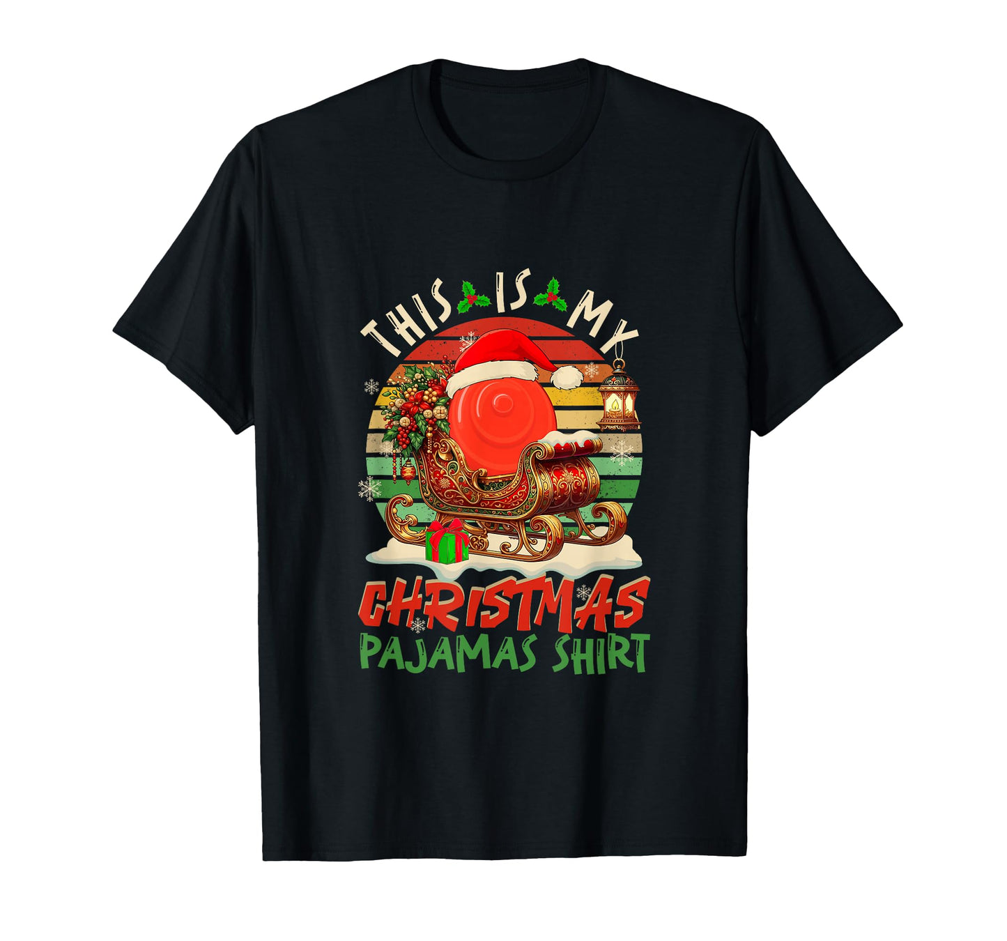 Vintage Retro My Christmas Pajama Shirt Disc Golf Player T-Shirt