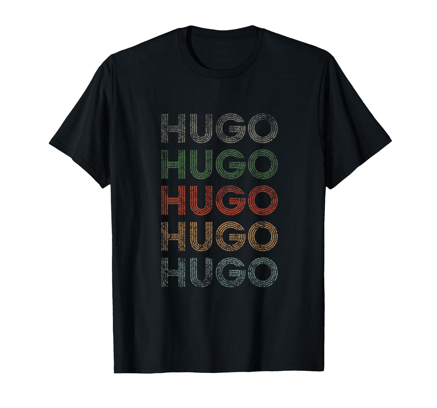 Hugo First Name Grunge Style Vintage Retro T-Shirt