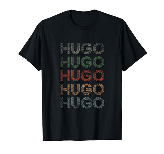 Hugo First Name Grunge Style Vintage Retro T-Shirt