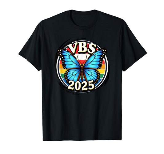 VBS 2025 Magnified Vacation Bible School Butterfly VBS Team T-Shirt