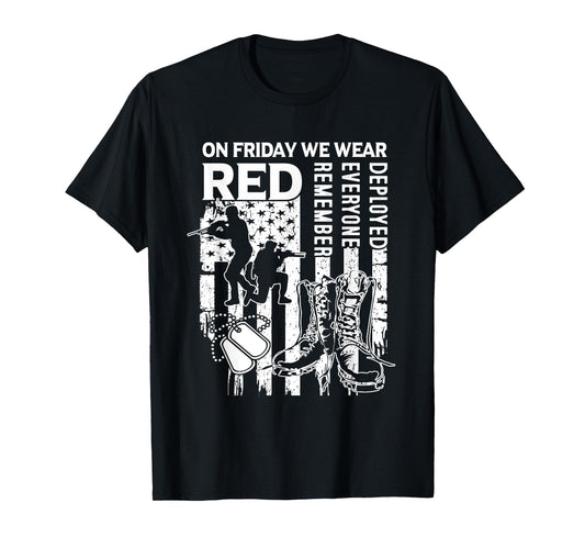 Red Friday Military Shirt On Friday We Wear Red Veteran Tee T-Shirt