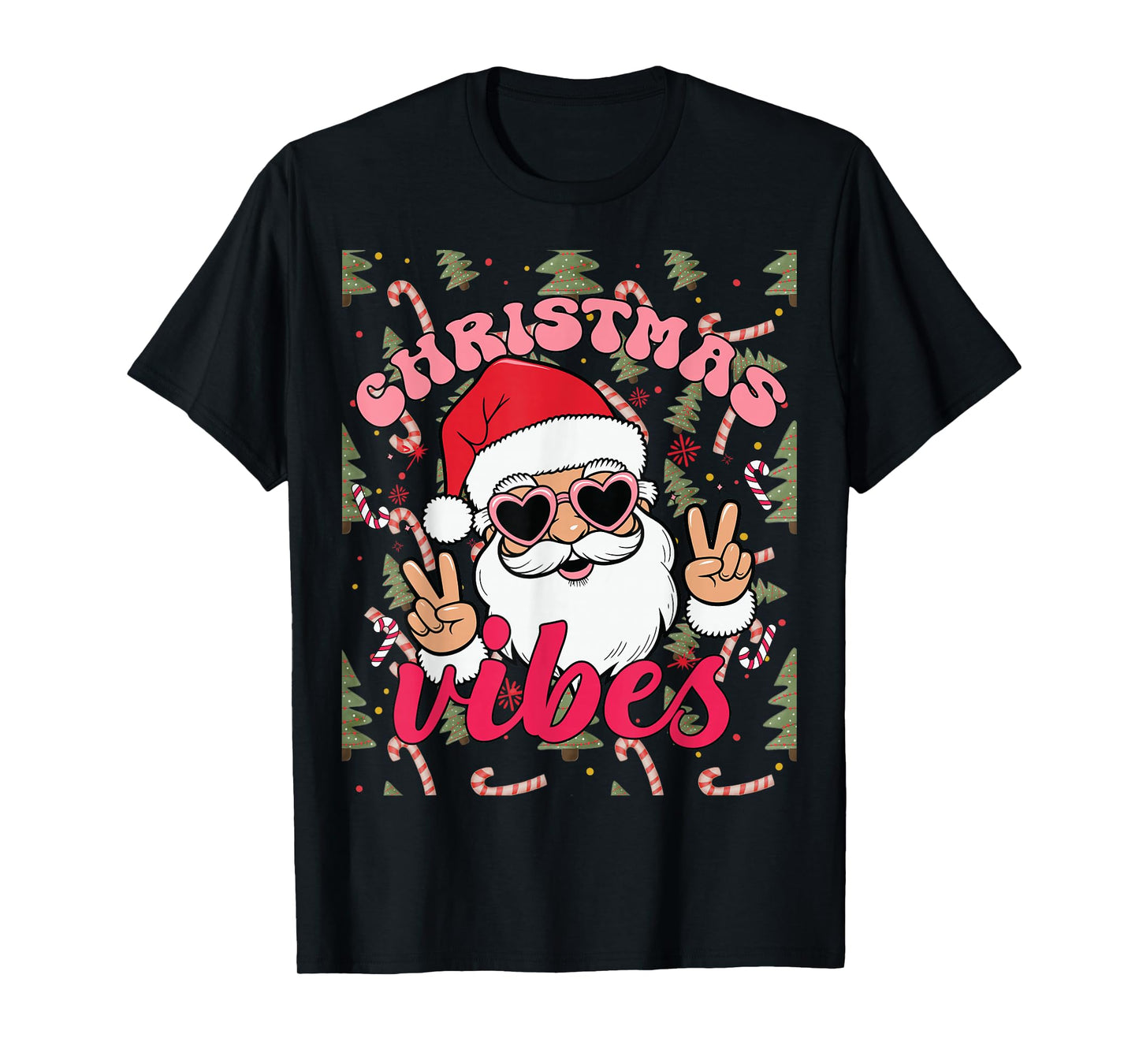 Christmas Vibes Santa Festive Holidays T-Shirt