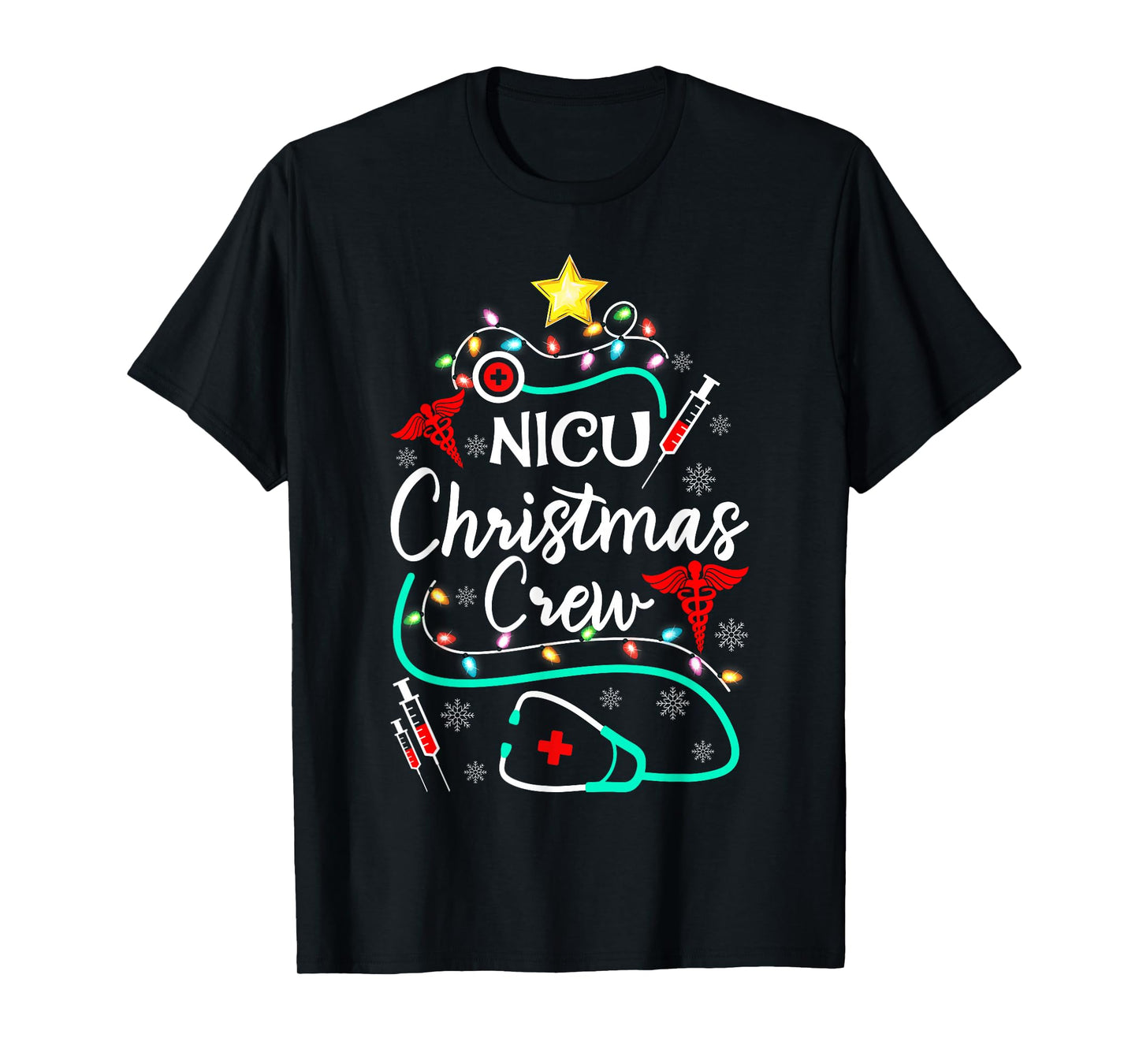 NICU Nurse Christmas Crew Nurse Medical Nursing Xmas T-Shirt