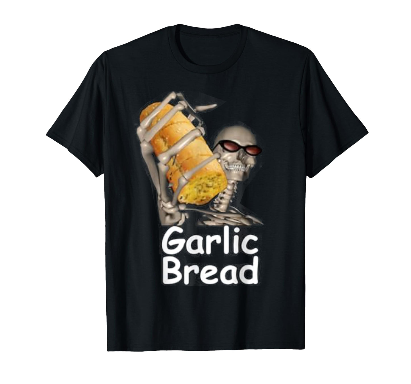 Garlic Bread Funny Skeleton T-Shirt