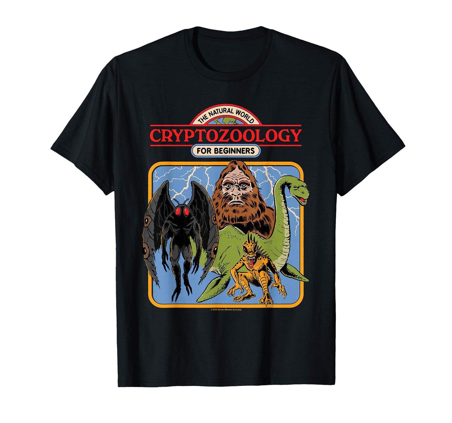 Cryptozoology for Beginners Retro Vintage Funny Adult Humor T-Shirt