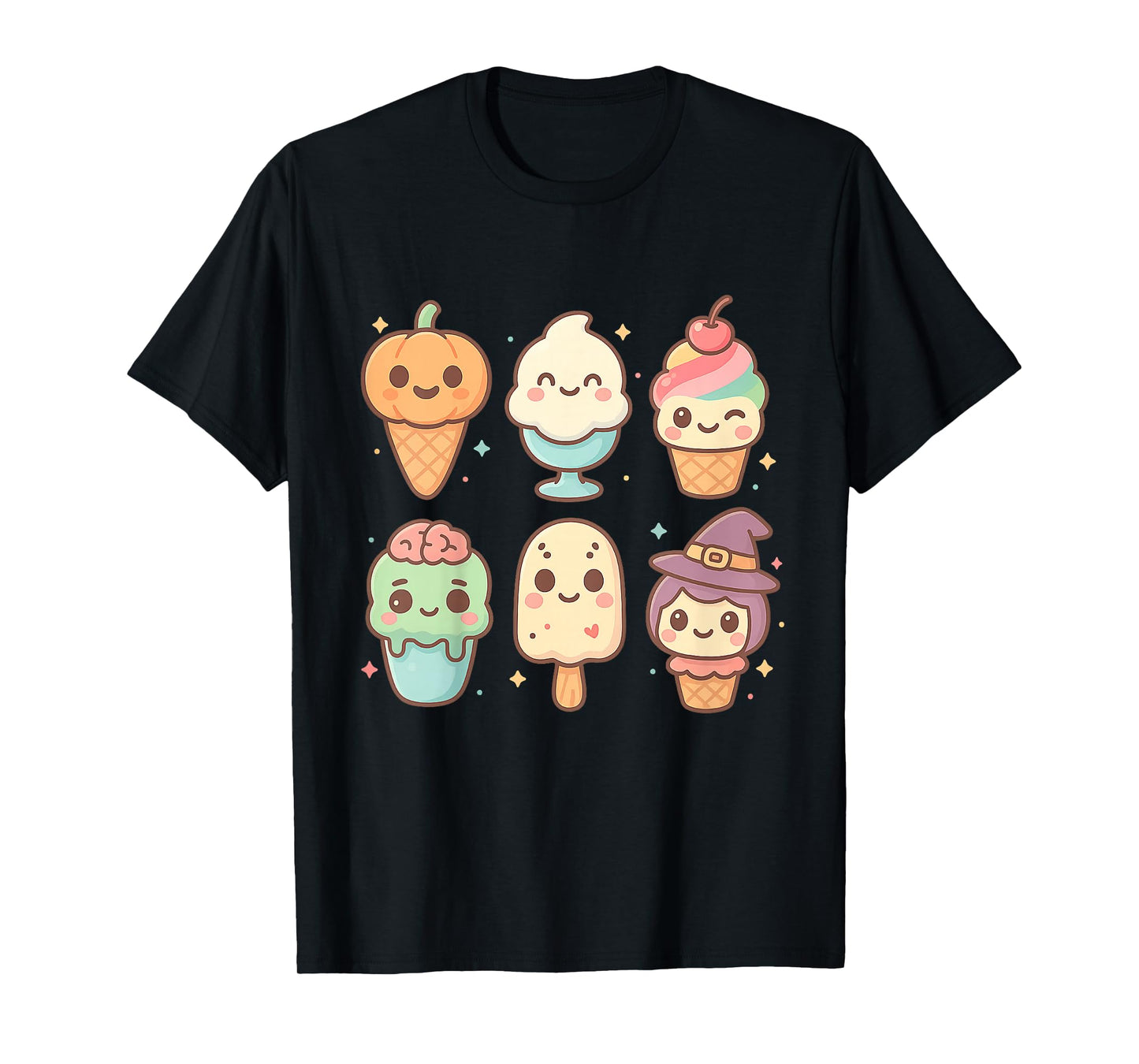 Kawaii Anime Halloween Sweet Monster Ice Cream Pops Candy T-Shirt
