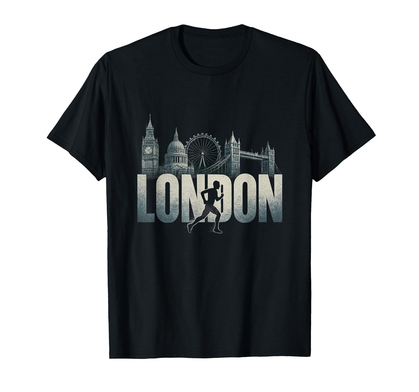 London Skyline Running Tee Marathon Jogger Fitness Runner T-Shirt