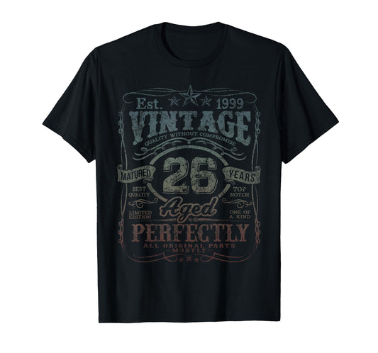 Vintage 1999 Limited Edition Shirt 26 year old 26th Birthday T-Shirt