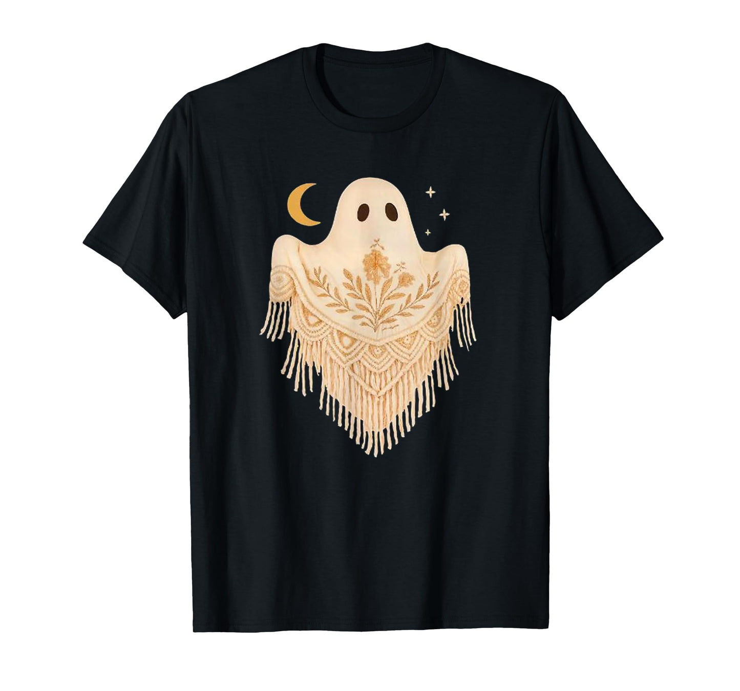 Macrame Ghost Handmade Cute Ghost Halloween T-Shirt