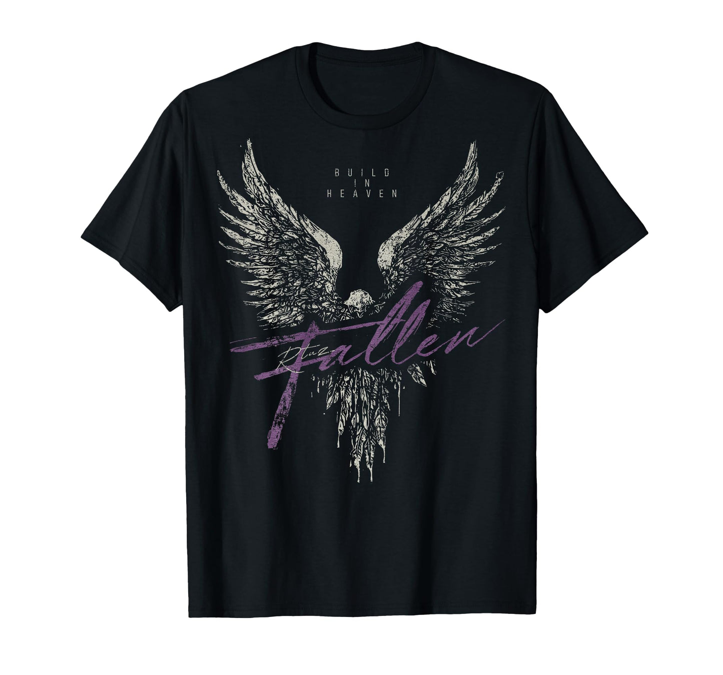 Hip Hop Vintage Edgy Urban Y2K Back Print Streetwear Angel T-Shirt