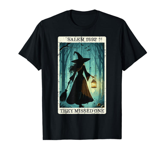 Halloween Witch Card Salem 1692 Costume Women Girls Kids T-Shirt