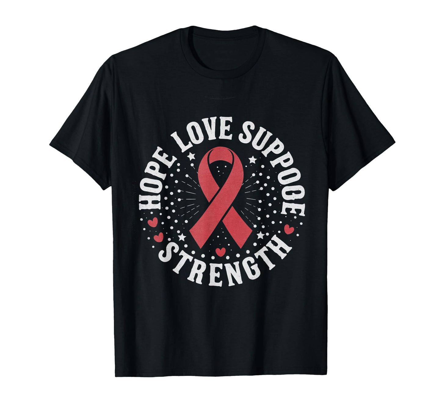 Red Ribbon Week 2024 HOPE LOVE SUPPORT Red Ribbon Week T-Shirt