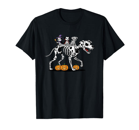 Dalmatian Skeleton Mummy Witch Halloween Kids Mens Womens T-Shirt