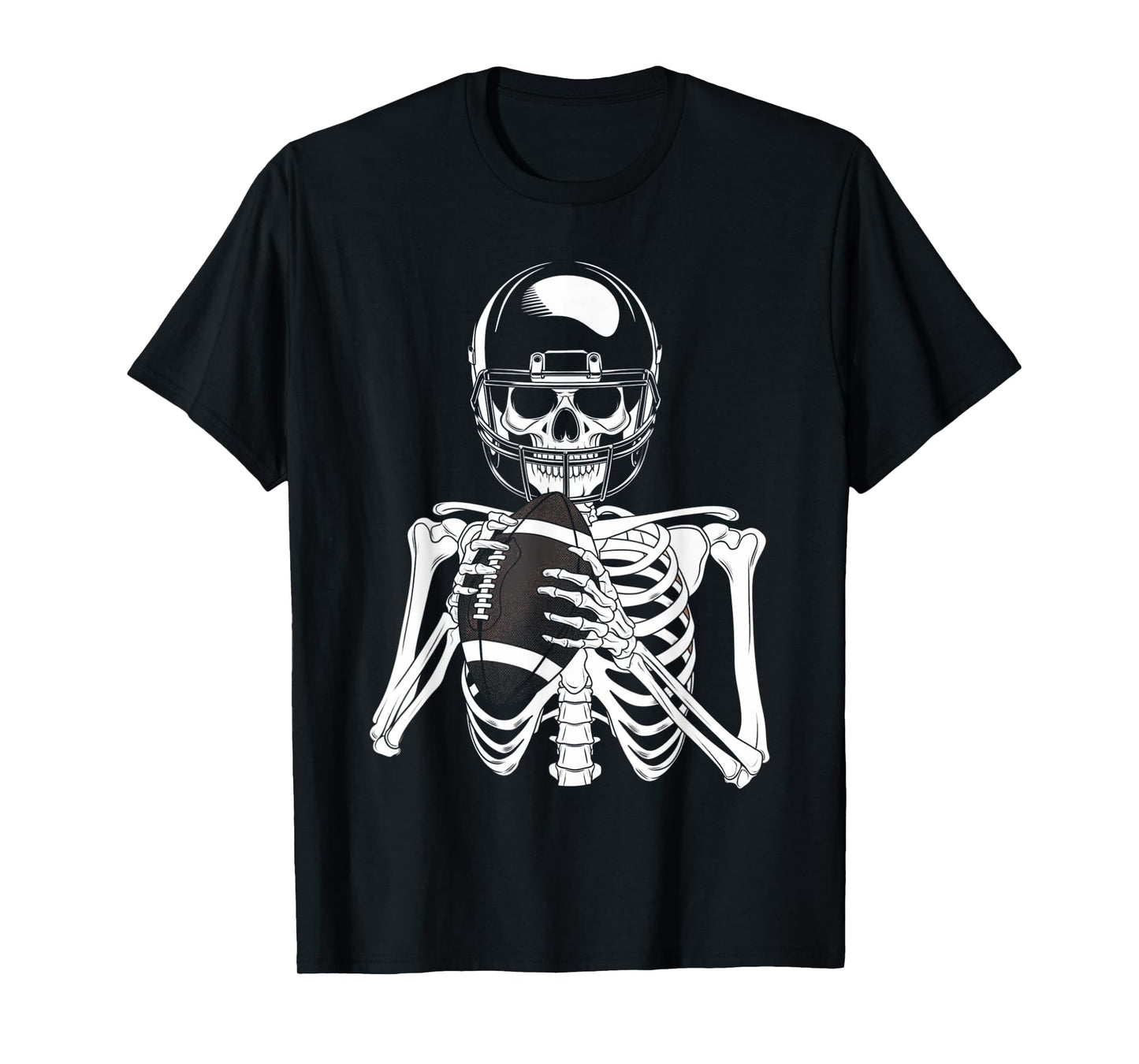 American Football Skeleton Football Player Halloween Spooky T-Shirt