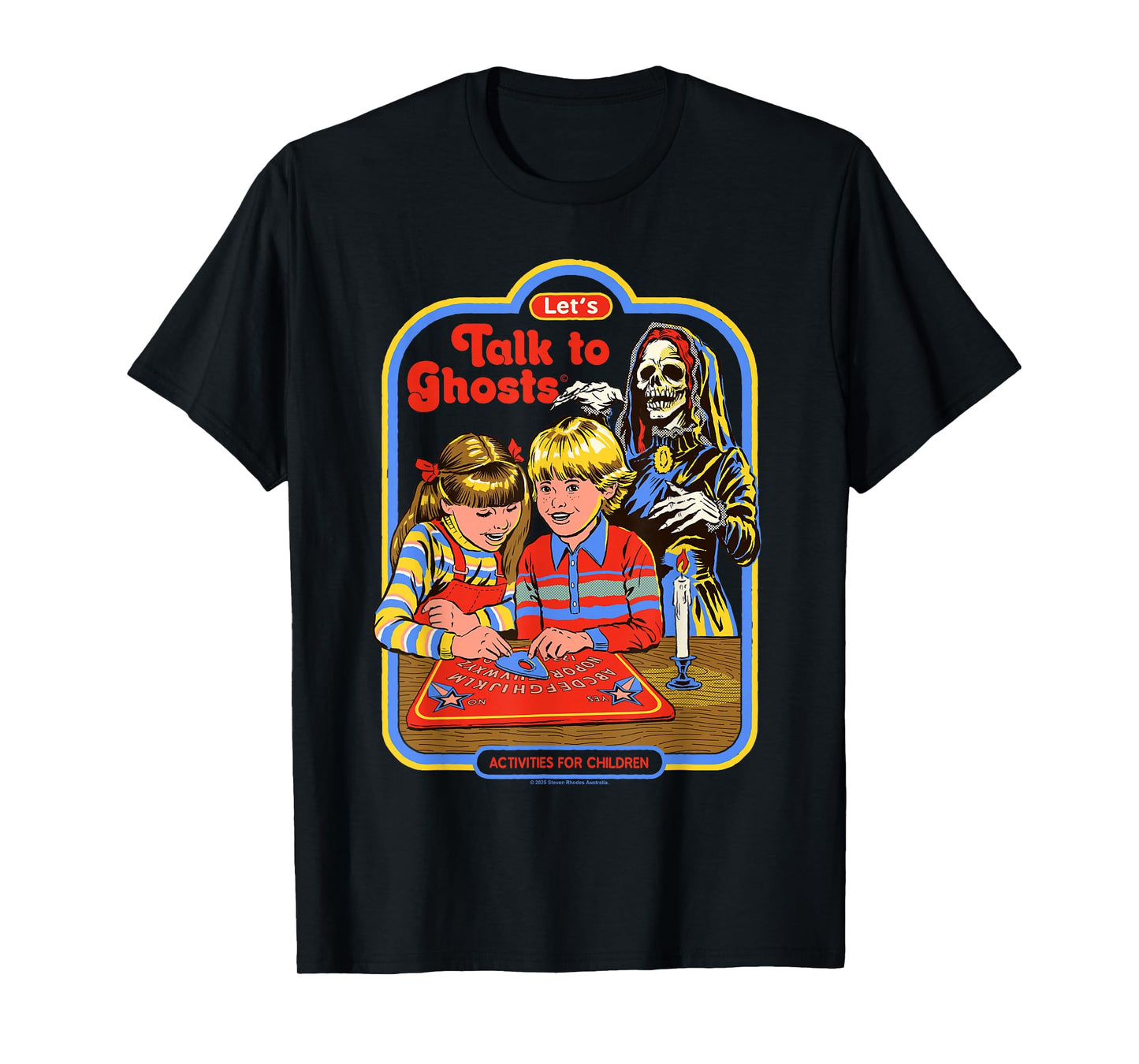 Let's Talk to Ghosts Demon Retro Vintage Funny Adult Humor T-Shirt