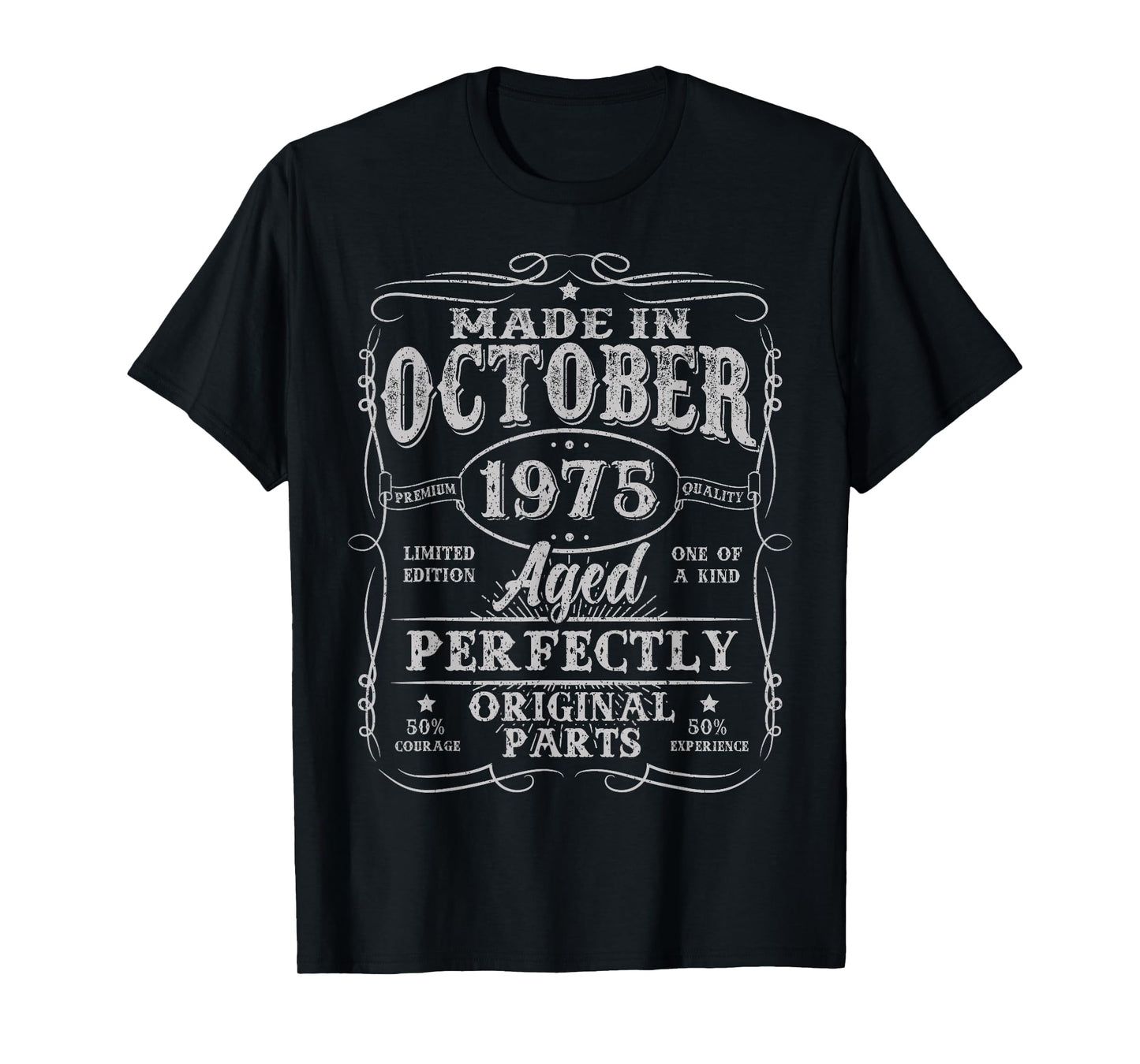 50 Years Old Made In October 1975 Vintage 50th Birthday Men T-Shirt