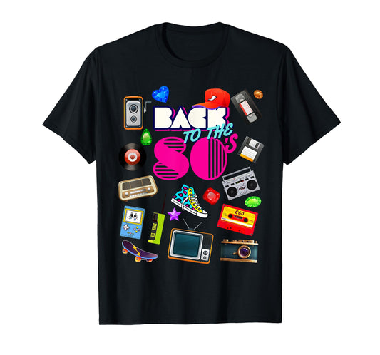 Back To 80's Tees Vintage Retro I Love 80's Graphic Design T-Shirt