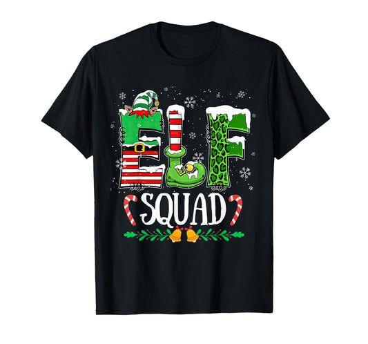 Elf Family Christmas Shirt Matching Pajamas Xmas Elf Squad T-Shirt