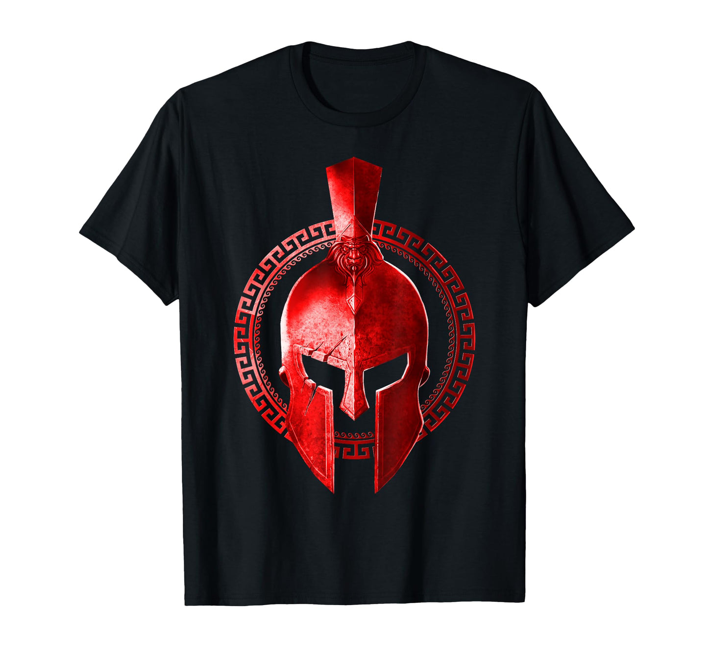 Spartan Helmet Gladiator Workout Gym Warrior Sparta Red Gift T-Shirt