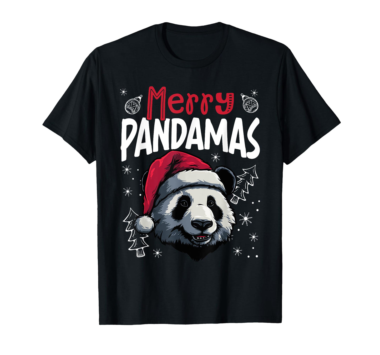 Merry Pandamas Funny Christmas Panda T-Shirt