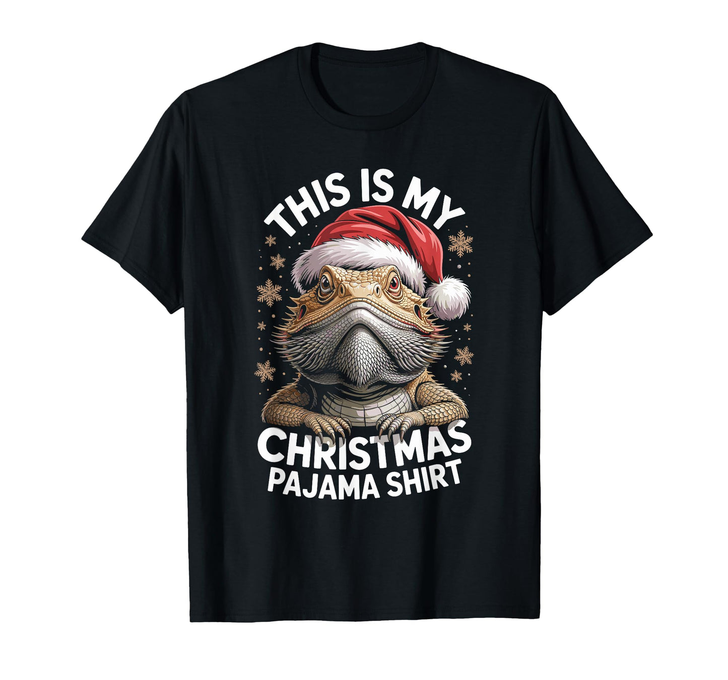 Bearded Dragon Santa Hat Christmas Xmas for Men Women T-Shirt