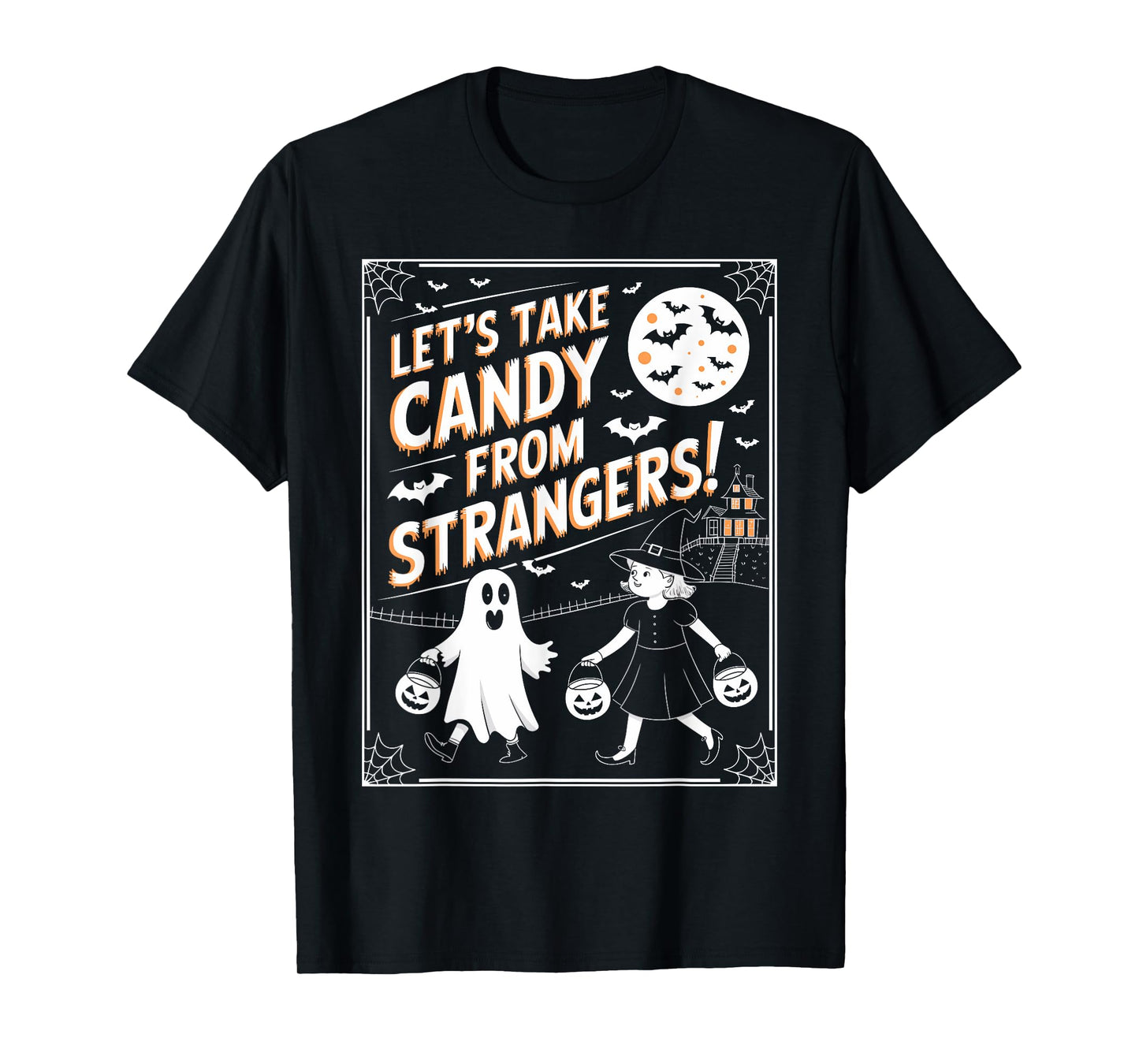 Let's Take Candy From Strangers Retro Halloween T-Shirt