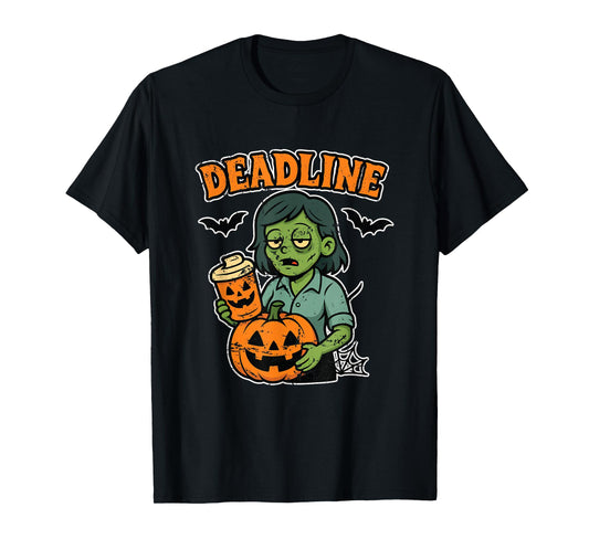 Deadline Zombie Office Halloween T-Shirt