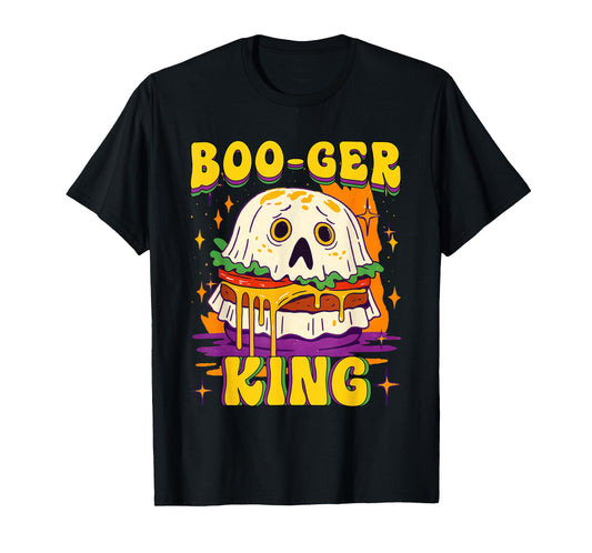 Boo-ger King, Halloween Hamburger, Funny Food Halloween Tee T-Shirt