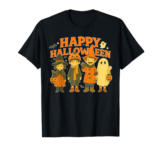 Funny Happy Halloween Kids Costume Trick or Treat Party Look T-Shirt