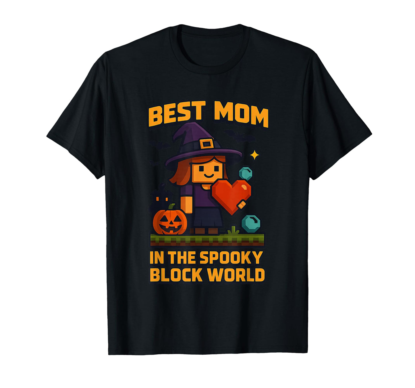 Spooky Block World Mom T-Shirt