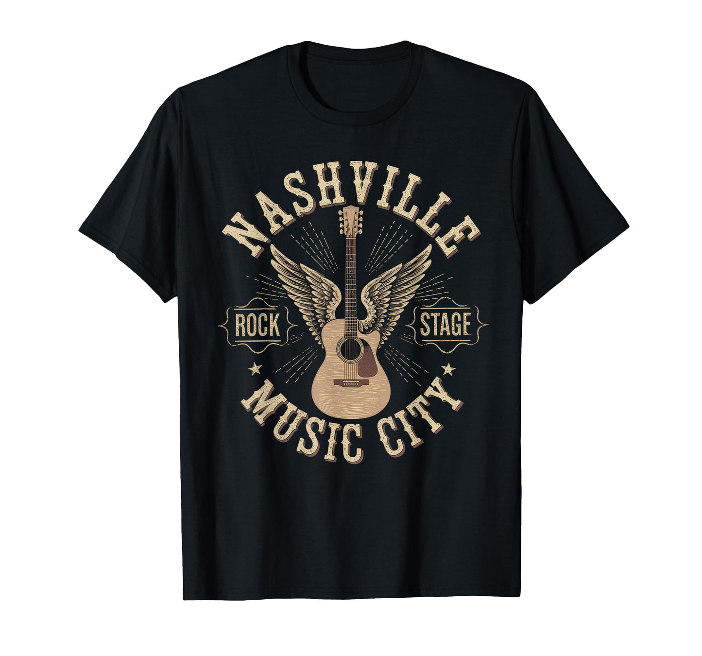 Nashville Music City Tshirt Women Men Tennessee Rock Country T-Shirt