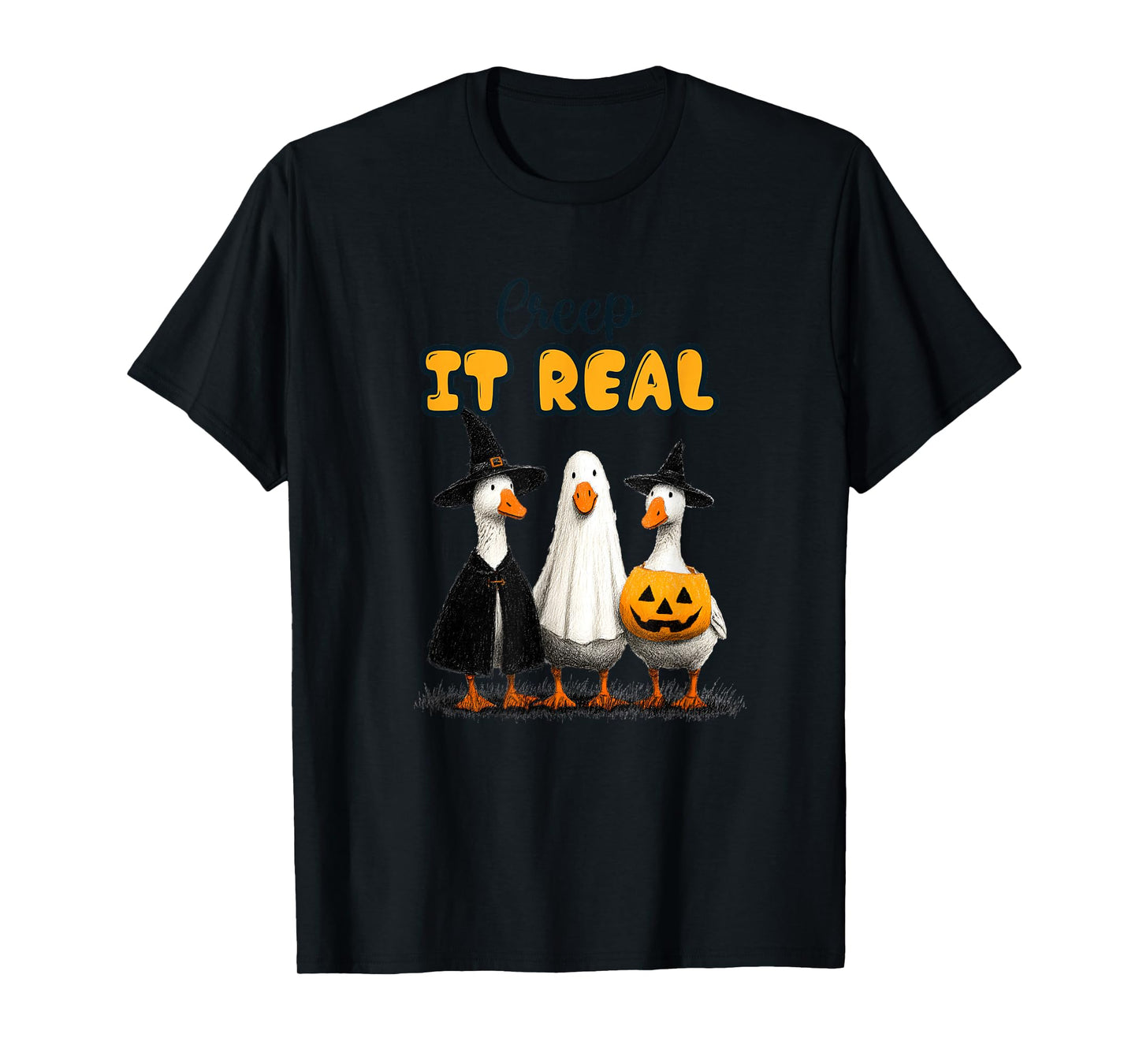 Funny Halloween Goose, Witch Ghost Cute Pet Costume T-Shirt