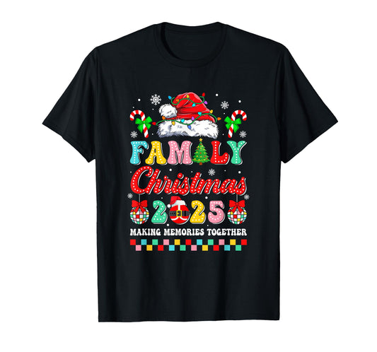 Family Christmas 2025 Matching Squad Santa Xmas Funny T-Shirt
