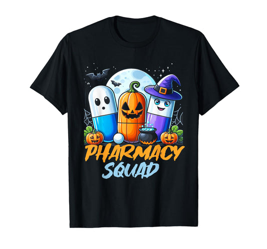 Funny Pills Pharmacy Pharmacist Squad Halloween Costume T-Shirt