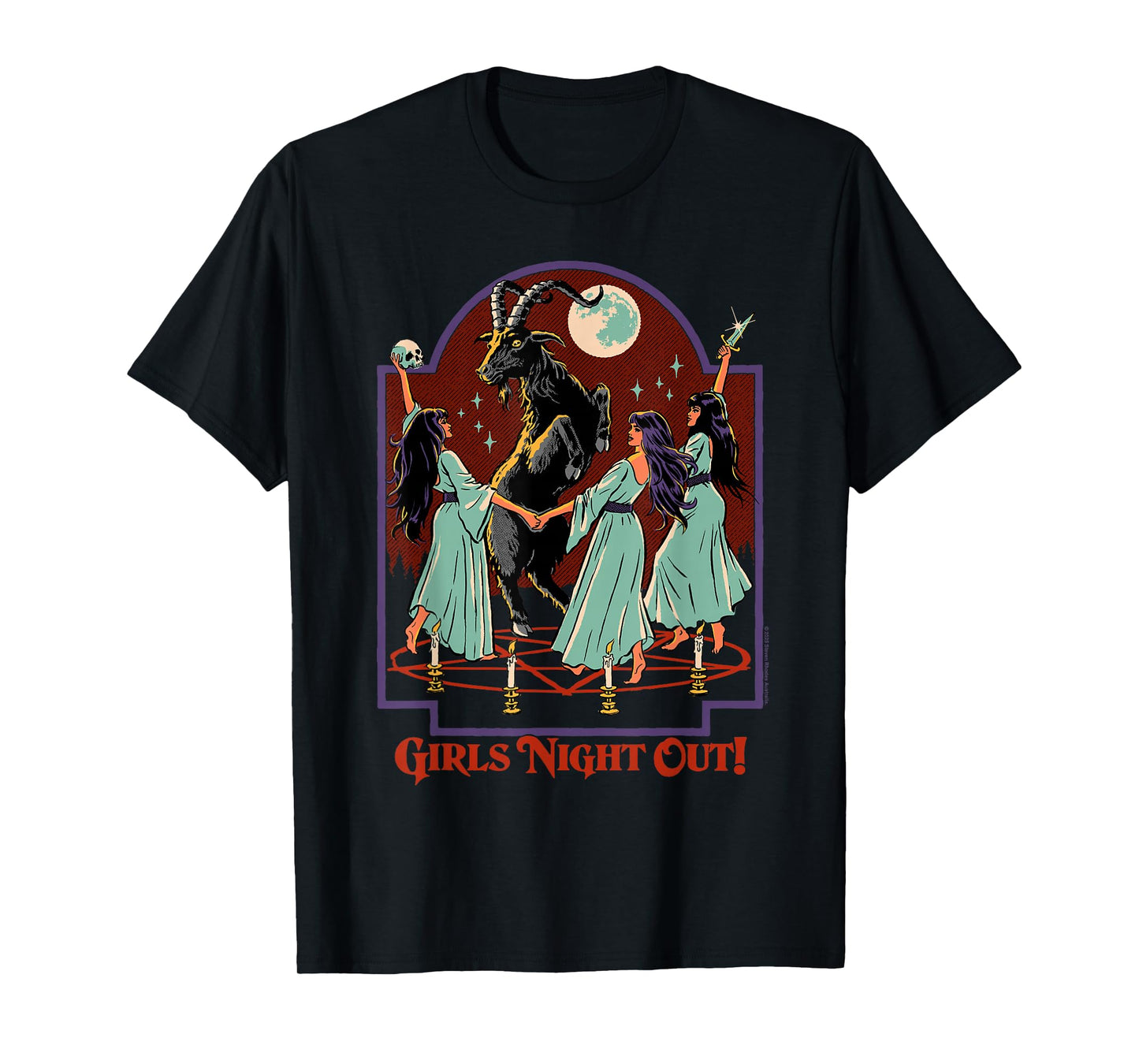 Girl's Night Out Witches Retro Vintage Funny Adult Humor T-Shirt