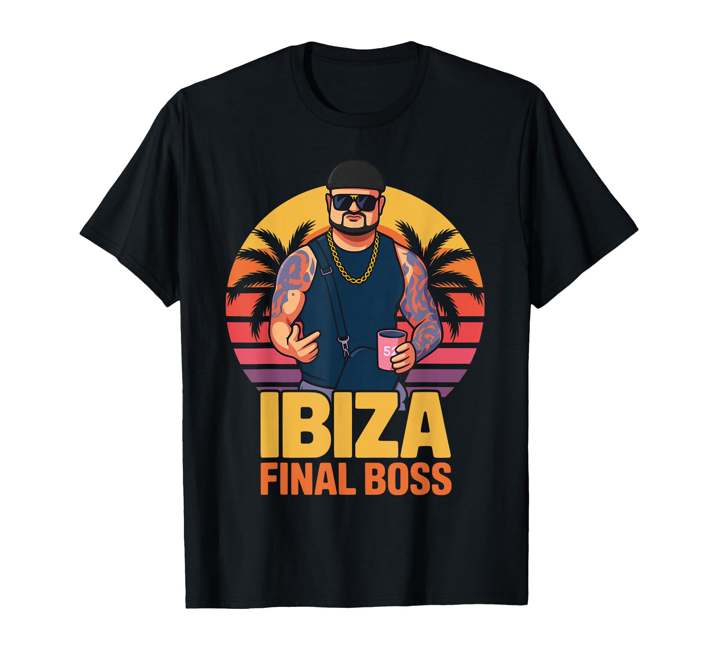 Ibiza Final Boss Meme Club Partying Vintage T-Shirt