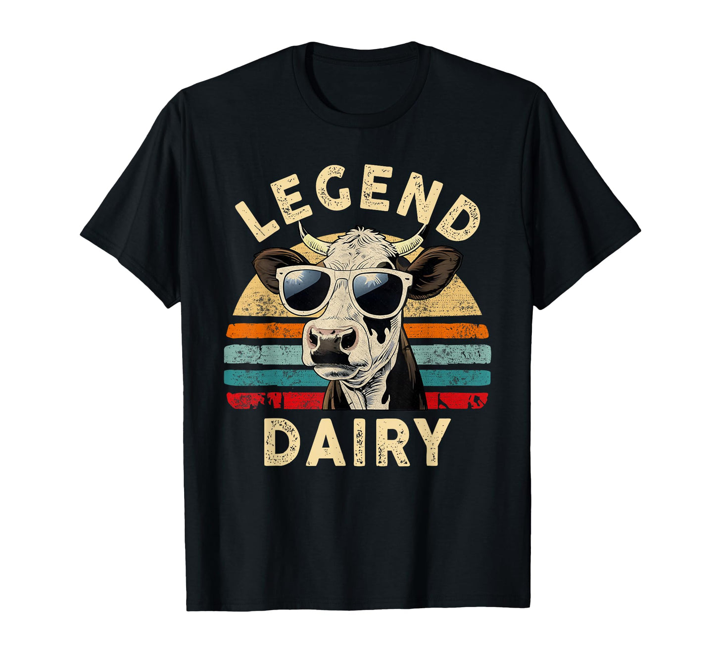 Legend Dairy Funny Farmer Cow Farmer Pun Graphic Cow Vintage T-Shirt