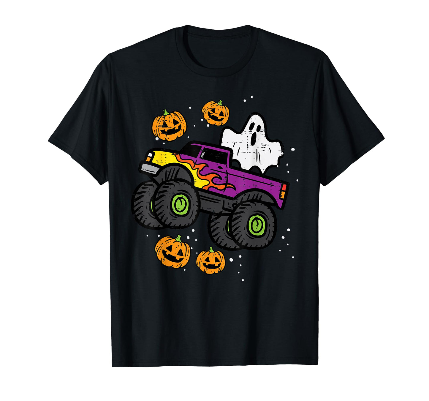 Halloween Ghost Monster Truck Costume Toddler Boys Kid Youth T-Shirt