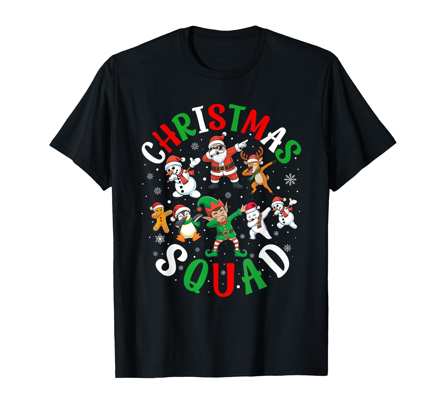 Dabbing Christmas Squad Matching Pajamas Kids Boys Girls Dab T-Shirt