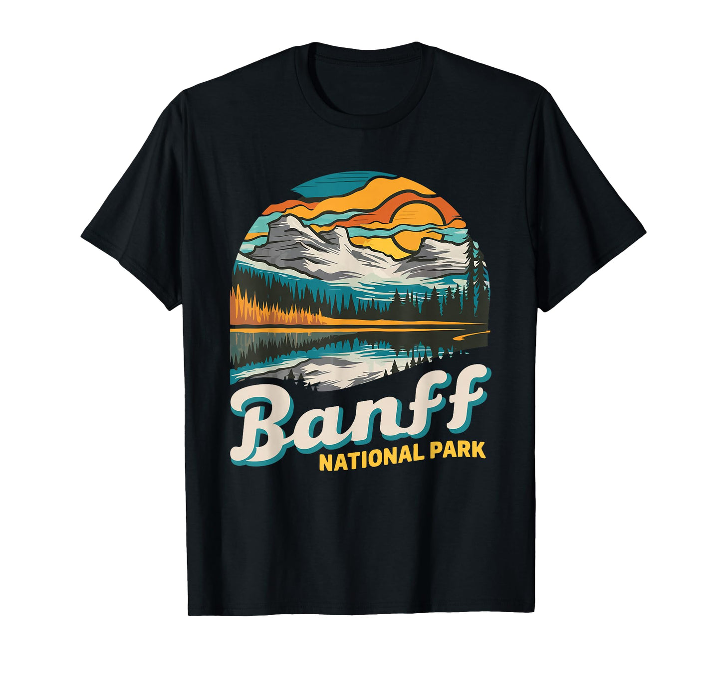Banff National Park Vintage Men Women Hiking Souvenir T-Shirt