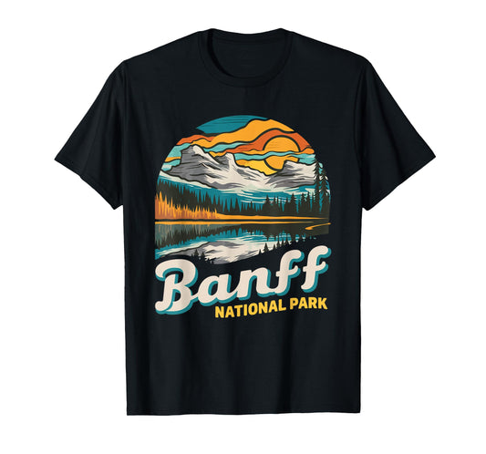 Banff National Park Vintage Men Women Hiking Souvenir T-Shirt