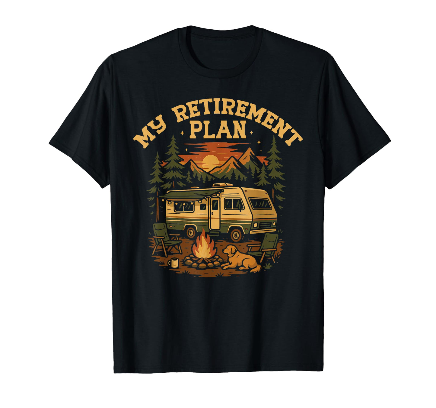 Motorhome Camping Retro My Retirement Plan T-Shirt