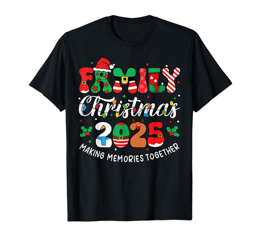 Family Christmas 2025 Matching Outfit Xmas Squad Santa Group T-Shirt