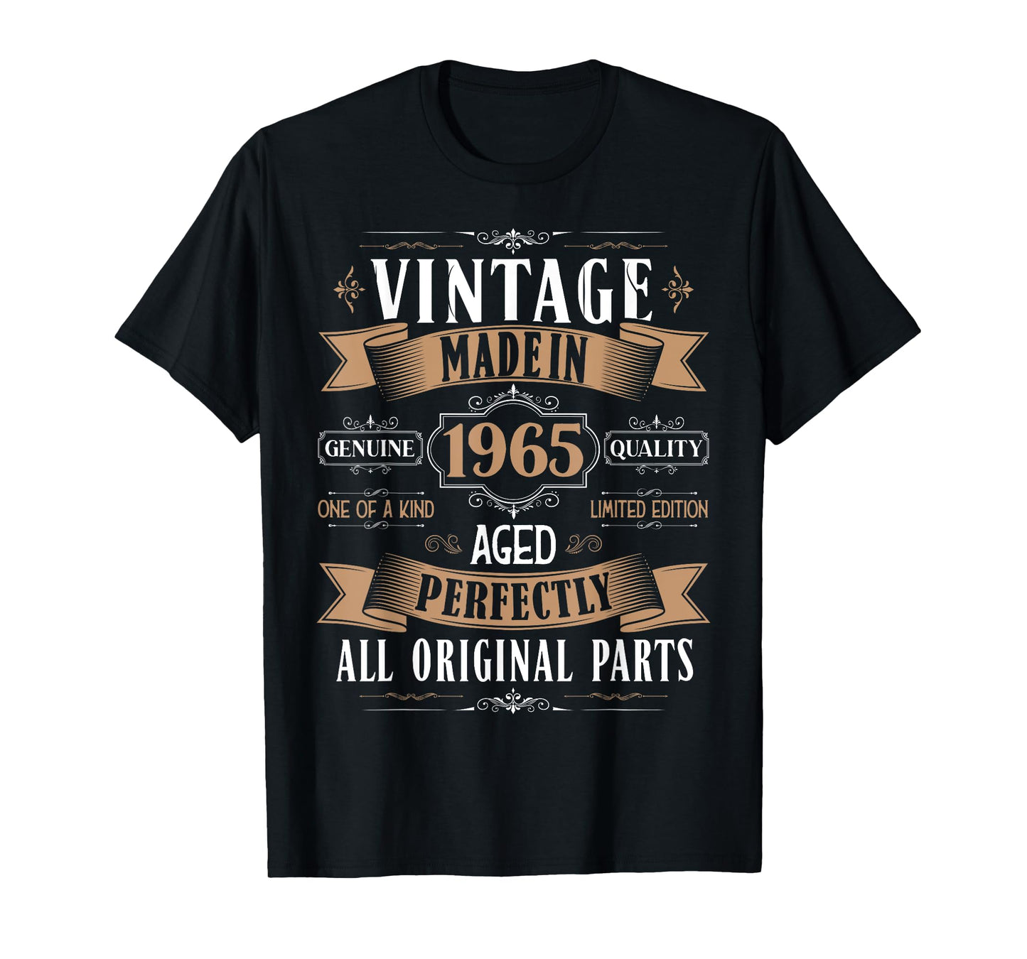Vintage 60th birthday men Born 1965 60 years old Bday mens T-Shirt