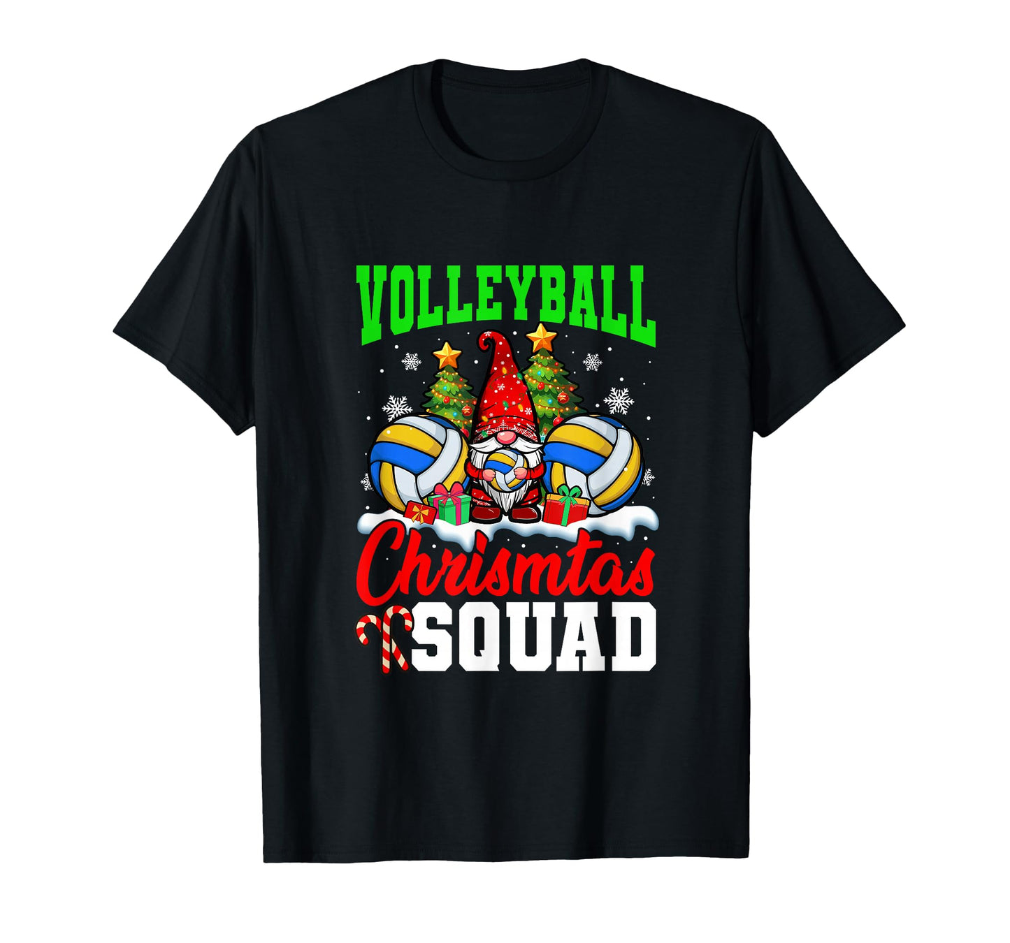 Volleyball Christmas Squad Player Costume Gnome Lover Kids T-Shirt