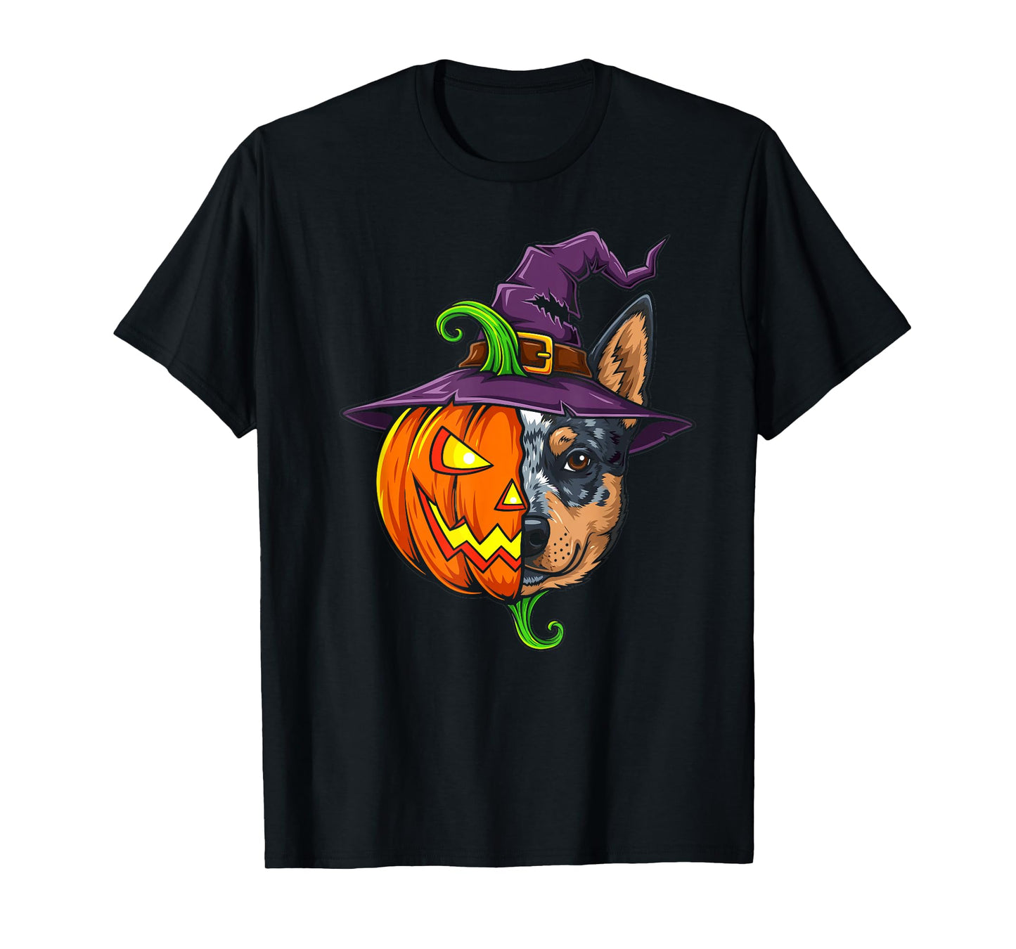 Australian Cattle Dog Pumpkin Halloween Kids Mens Womens T-Shirt