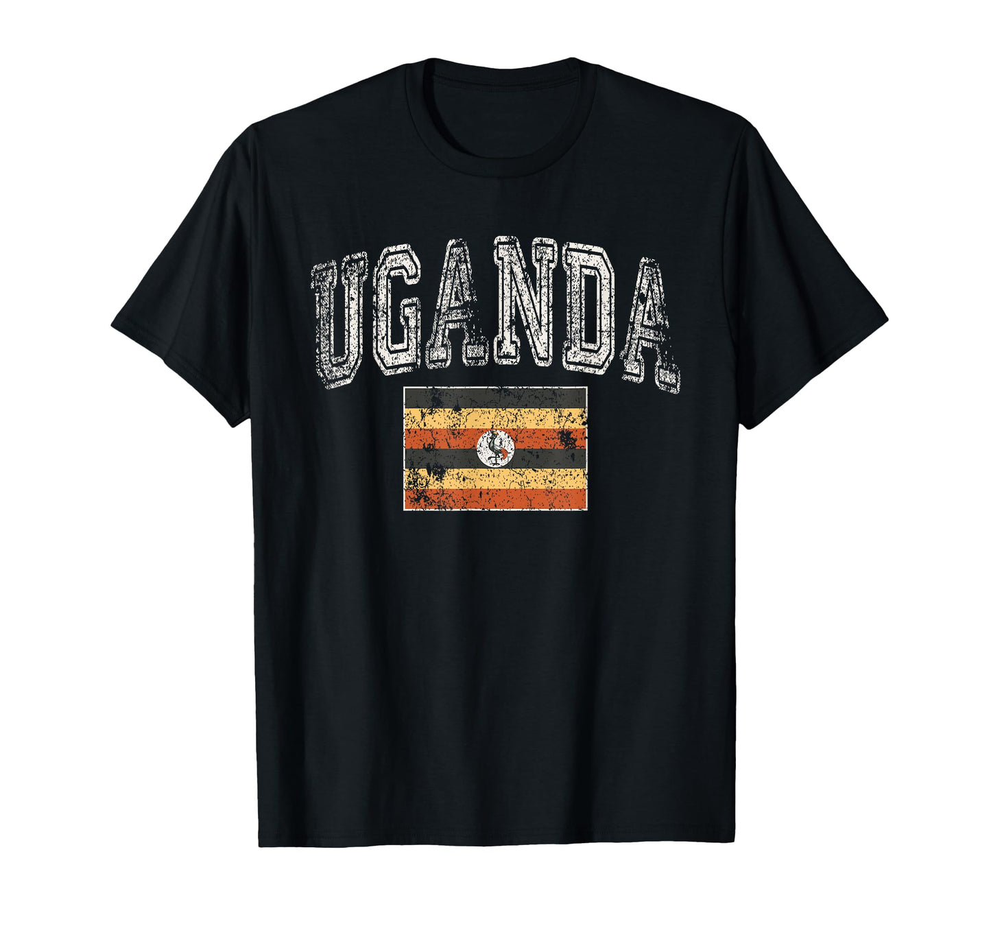 Vintage Retro Faded Uganda Flag Ugandan Pride T-Shirt