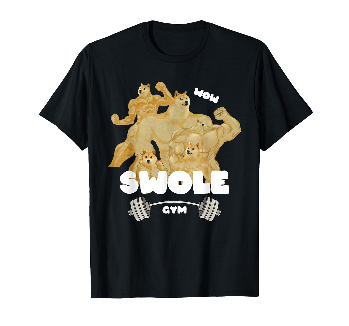 Swole Gym Swole Doge Meme Buff Doge Meme T-Shirt