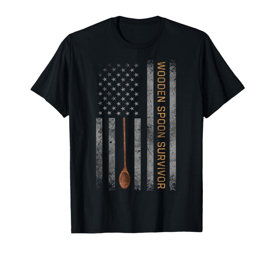 Wooden Spoon Survivor vintage American flag T-Shirt